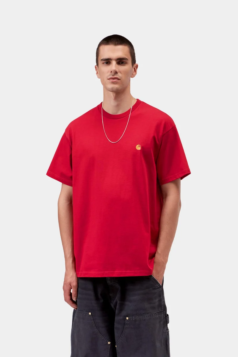 Carhartt WIP Chase Kurzarm-T-Shirt für Herren | Chili Pepper