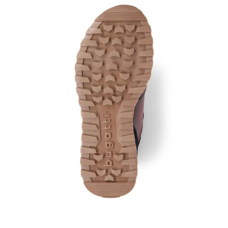 Leather Lace-Up Trainers - BUG39503 / 324 762 - Burgundy