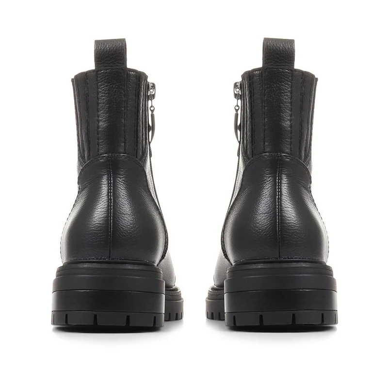Susanna Leather Hiker Boots - SUSANNA / 322 841 - Black