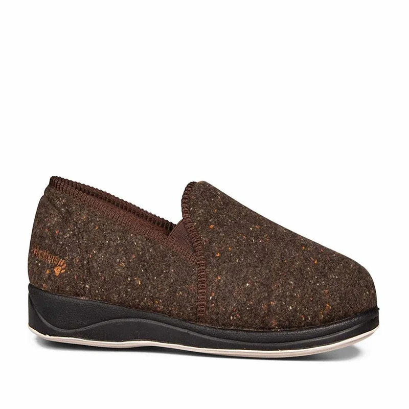 Padders Mens Slippers G Fit Vulcanised - ALBERT - Albert / null - Brown
