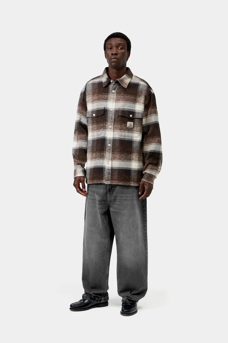 Carhartt WIP Herren Brandon Hose | Schwarzer Marmor, gebrauchte Wäsche