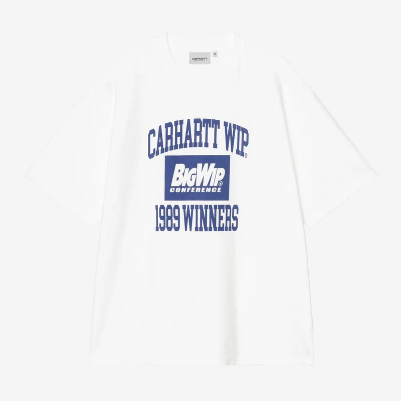 Carhartt WIP Herren-T-Shirt „Sieger 1989“ | Weiß, Heavy Stone Wash