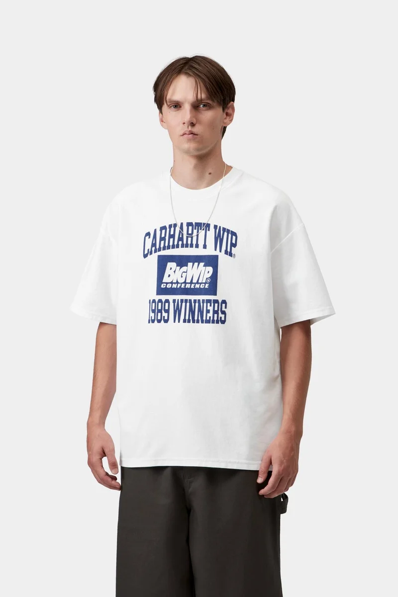 Carhartt WIP Herren-T-Shirt „Sieger 1989“ | Weiß, Heavy Stone Wash