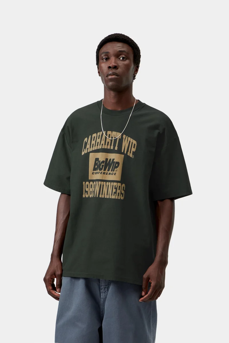 Carhartt WIP Herren-Sieger-T-Shirt von 1989 | Raven Heavy Stone Wash