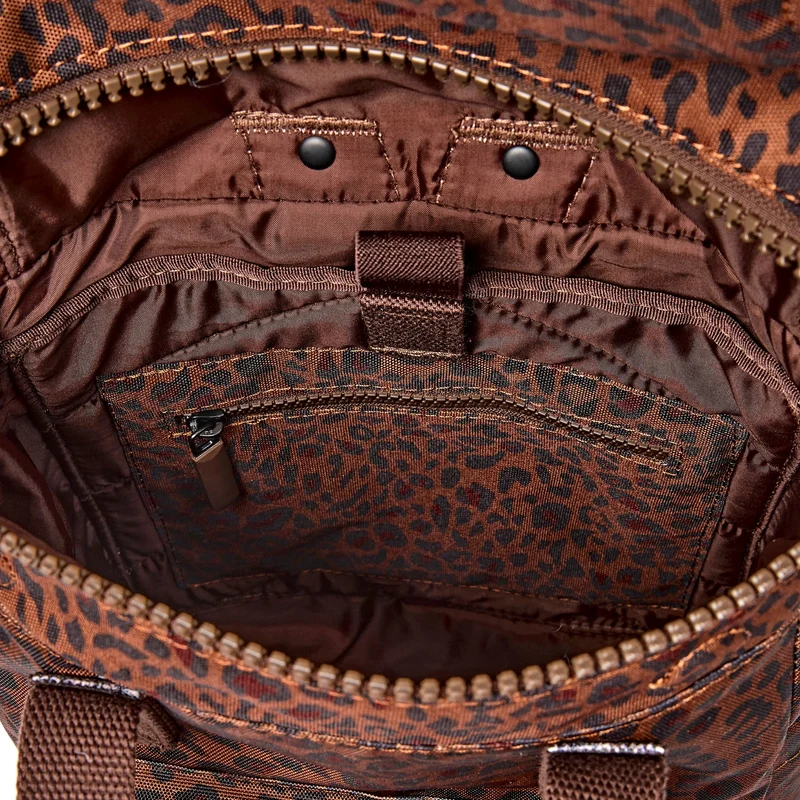 ROKA Canfield B Mini Leopard Kleine Tasche aus recyceltem Canvas