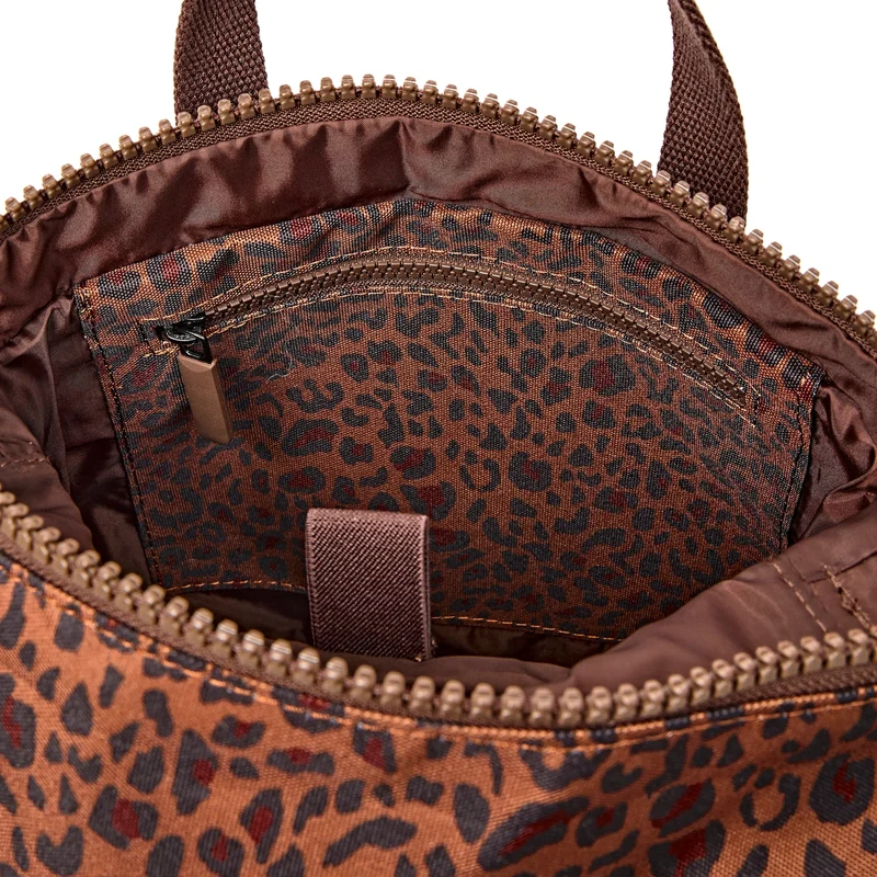 ROKA Canfield B Mini Leopard Kleine Tasche aus recyceltem Canvas