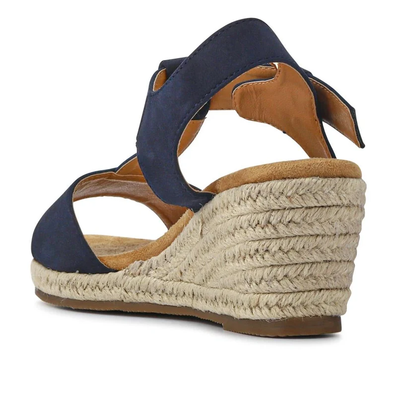 Casual Buckled Espadrilles - WBINS41058 / 327 258 - Navy