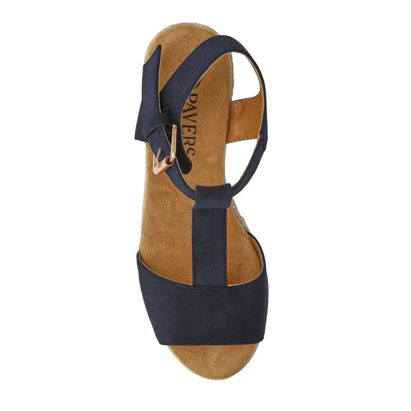 Casual Buckled Espadrilles - WBINS41058 / 327 258 - Navy