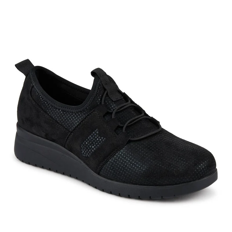 Extra Cushioned Wedge Heel Slip-On Shoes - SANYI42005 / 327 957 - Black