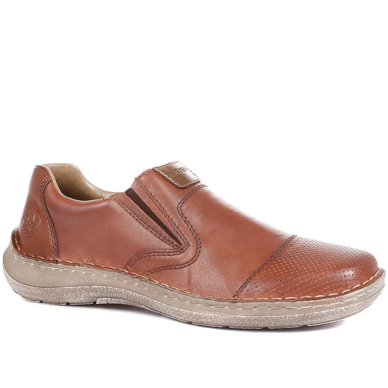 Casual Slip-On Shoes - RKR35517 / 321 337 - Brown