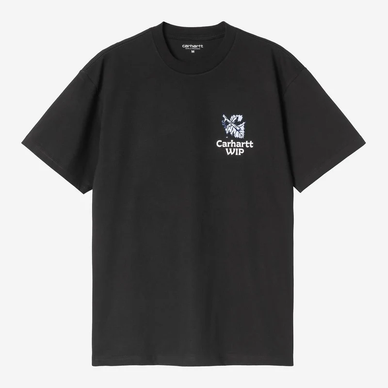Carhartt WIP Herren-T-Shirt mit Traubenpflücker-Motiv | Schwarz