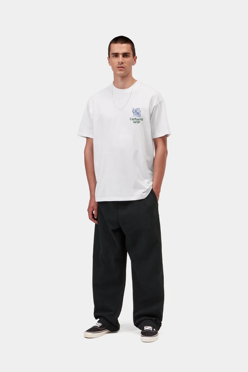 Carhartt WIP Herren-T-Shirt mit Traubenpflücker-Motiv | Weiß
