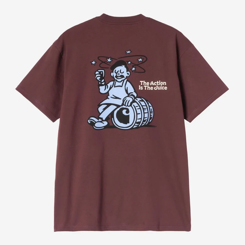 Carhartt WIP Herren-T-Shirt mit Traubenpflücker-Motiv | Amarone