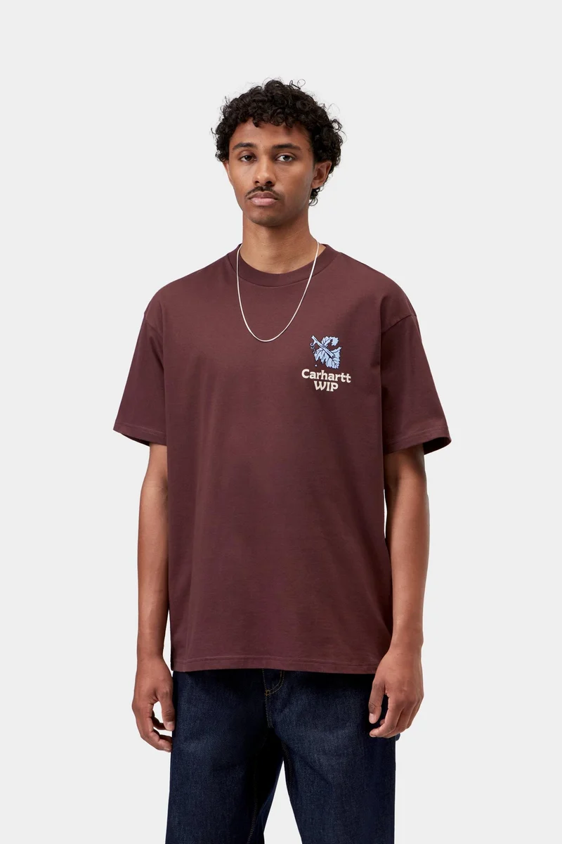 Carhartt WIP Herren-T-Shirt mit Traubenpflücker-Motiv | Amarone