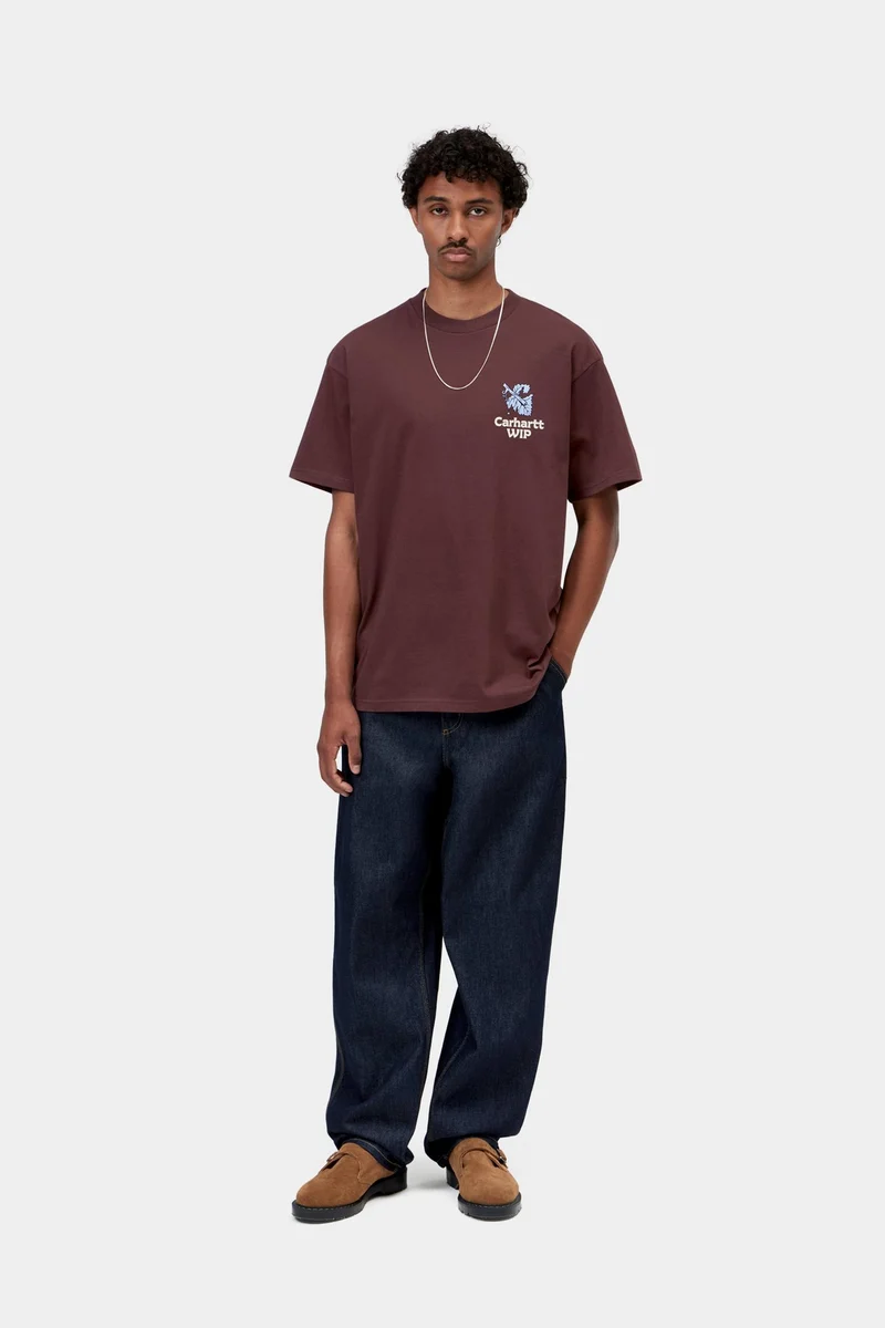 Carhartt WIP Herren-T-Shirt mit Traubenpflücker-Motiv | Amarone