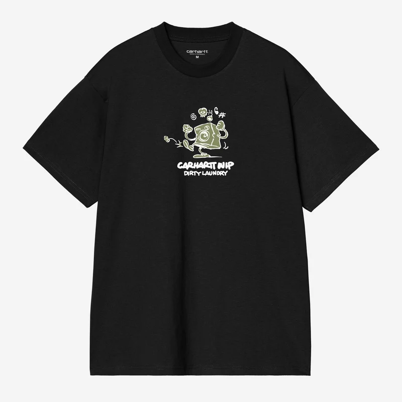 Carhartt WIP Herren-T-Shirt „Schmutzige Wäsche“ | Schwarz