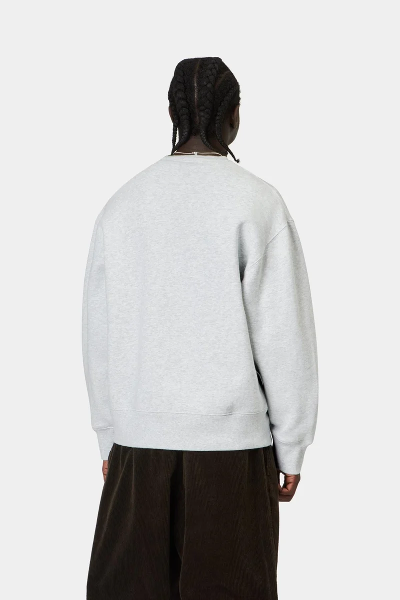 Carhartt WIP Herren-Sweatshirt „Sieger 1989“ | Ash Heather Heavy Stone Wash