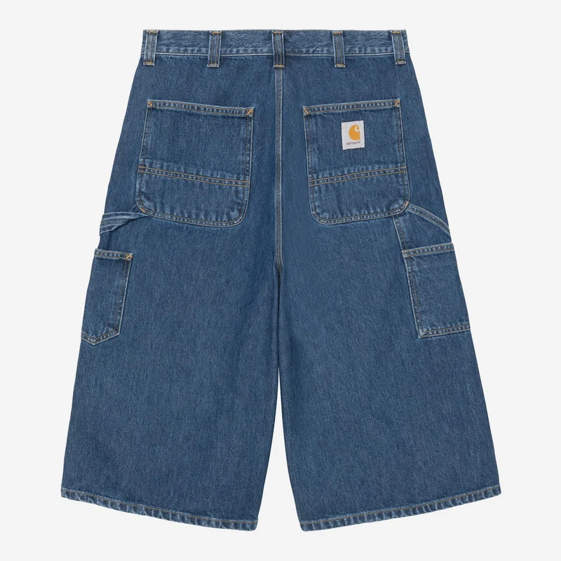 Carhartt WIP Herren OG Double Knee Kurz | Blau Stone Washed