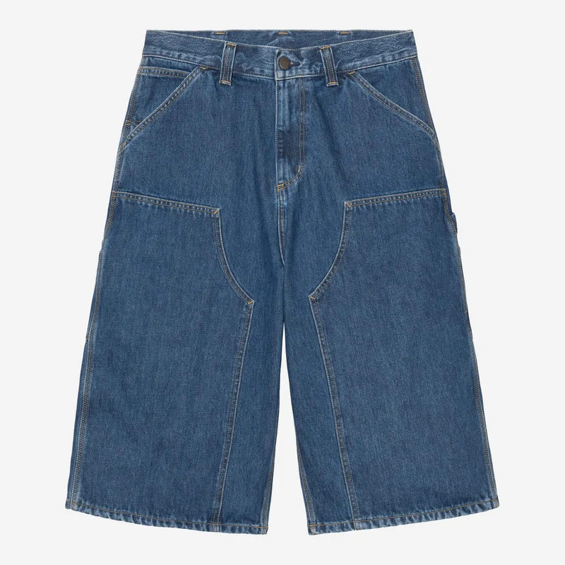 Carhartt WIP Herren OG Double Knee Kurz | Blau Stone Washed