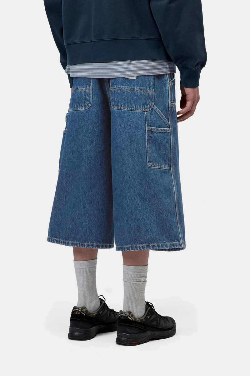 Carhartt WIP Herren OG Double Knee Kurz | Blau Stone Washed