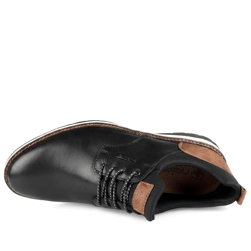 Rieker Dual-Tone Leather Shoes - RKR44507 / 329 907 - Black