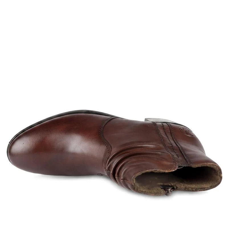 Rieker Leather Side Zip Ankle Boots - RKR44505 / 329 722 - Brown
