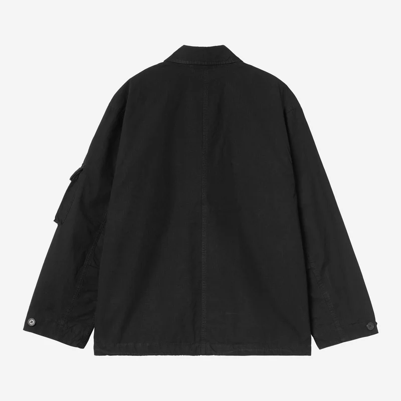 Carhartt WIP Manderson Herrenjacke | Schwarz, stückgefärbt