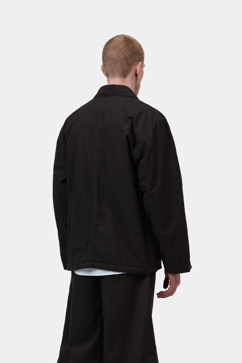 Carhartt WIP Manderson Herrenjacke | Schwarz, stückgefärbt