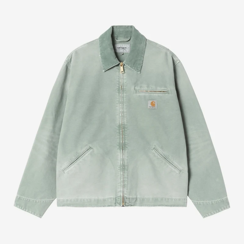 Carhartt WIP Herren OG Detroit Jacke | Shady Green Destroy Wash