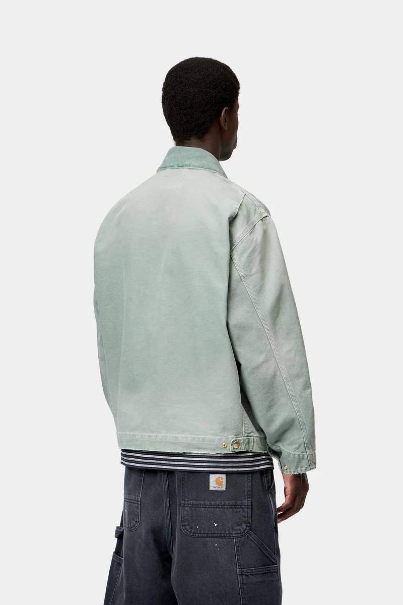 Carhartt WIP Herren OG Detroit Jacke | Shady Green Destroy Wash