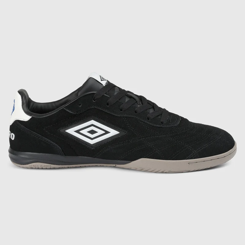 Umbro Unisex Millbrook Leder-Sneaker | Schwarz Weiß Blau Taupe