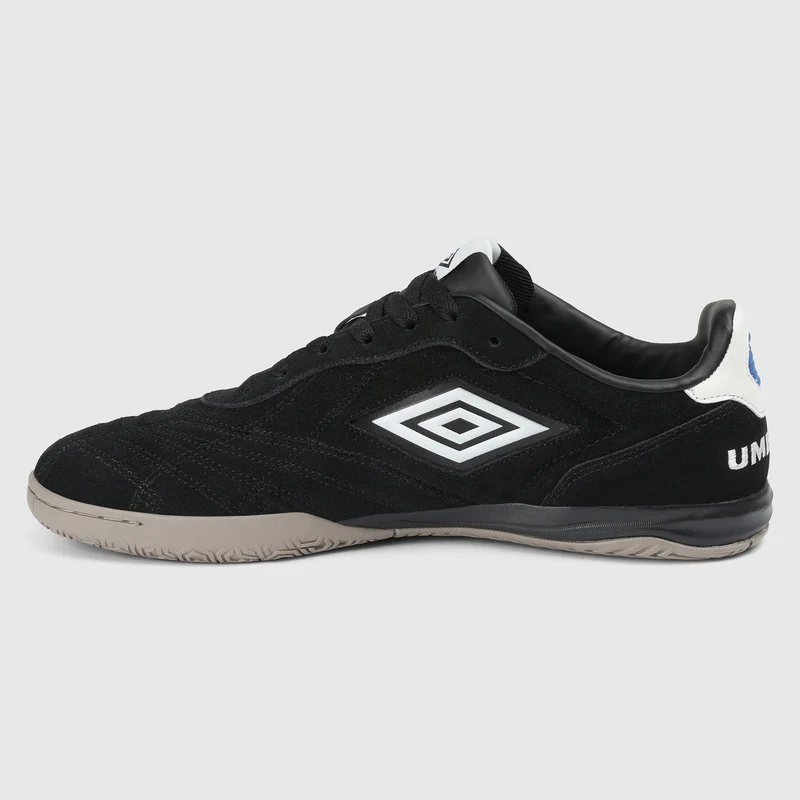 Umbro Unisex Millbrook Leder-Sneaker | Schwarz Weiß Blau Taupe