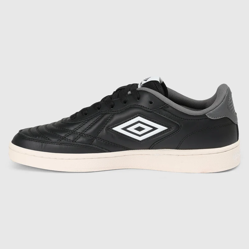 Umbro Unisex Clayton Leder-Sneaker | Schwarz/Weiß