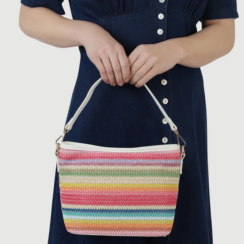 Woven Shoulder Bag - RIM39007 / 325 240 - White Multi