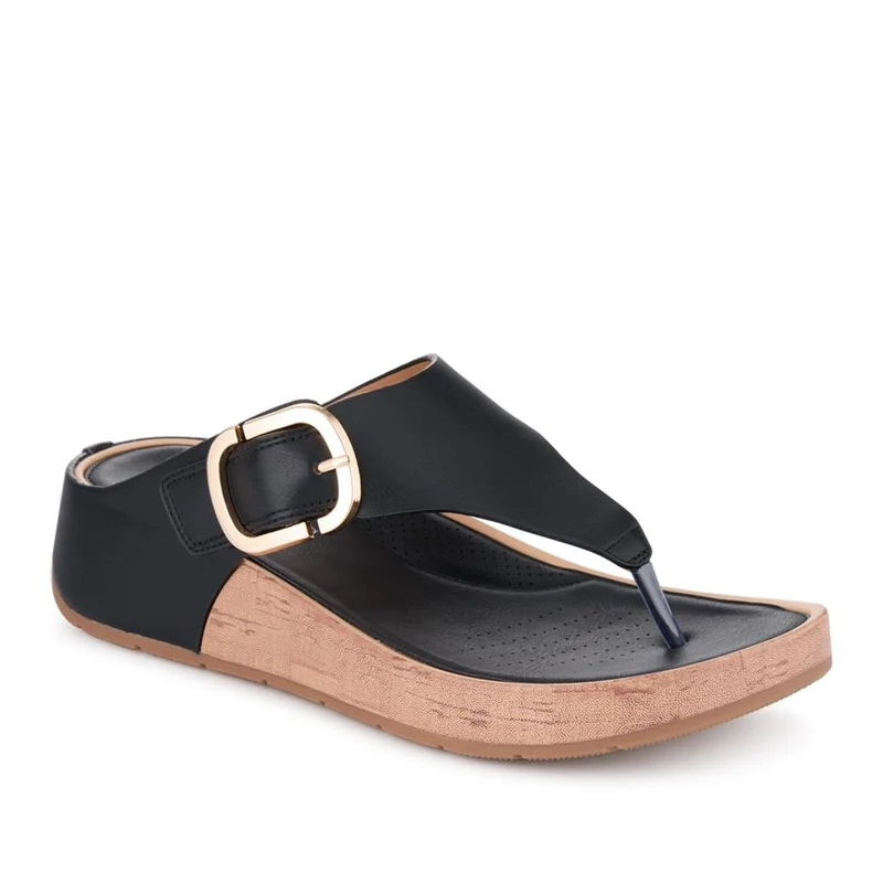Touch Fasten Buckled Toe Post Sandals - BAIZH41063 / 327 617