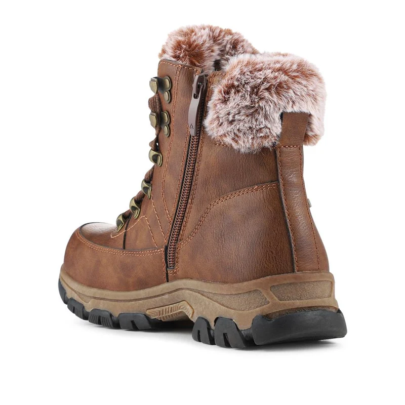 Wide Fit Water Resistant Weather Boots - WOIL40066 / 326 384 - Tan