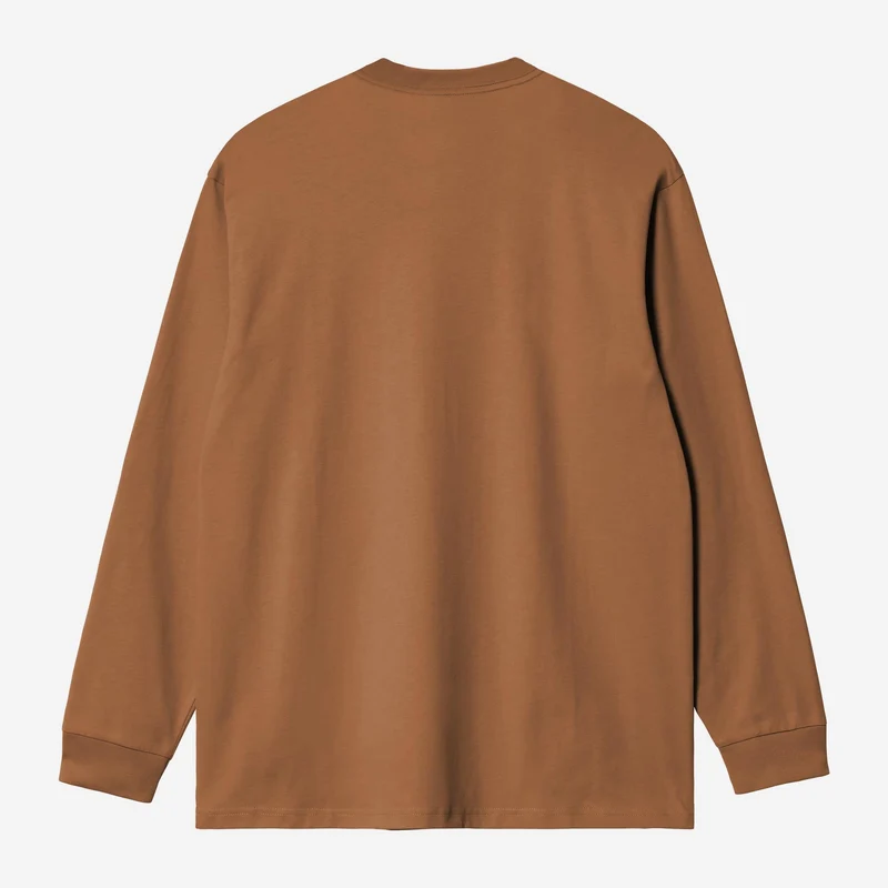 Carhartt WIP Herren-Langarmshirt mit Brusttasche | WIP H Braun