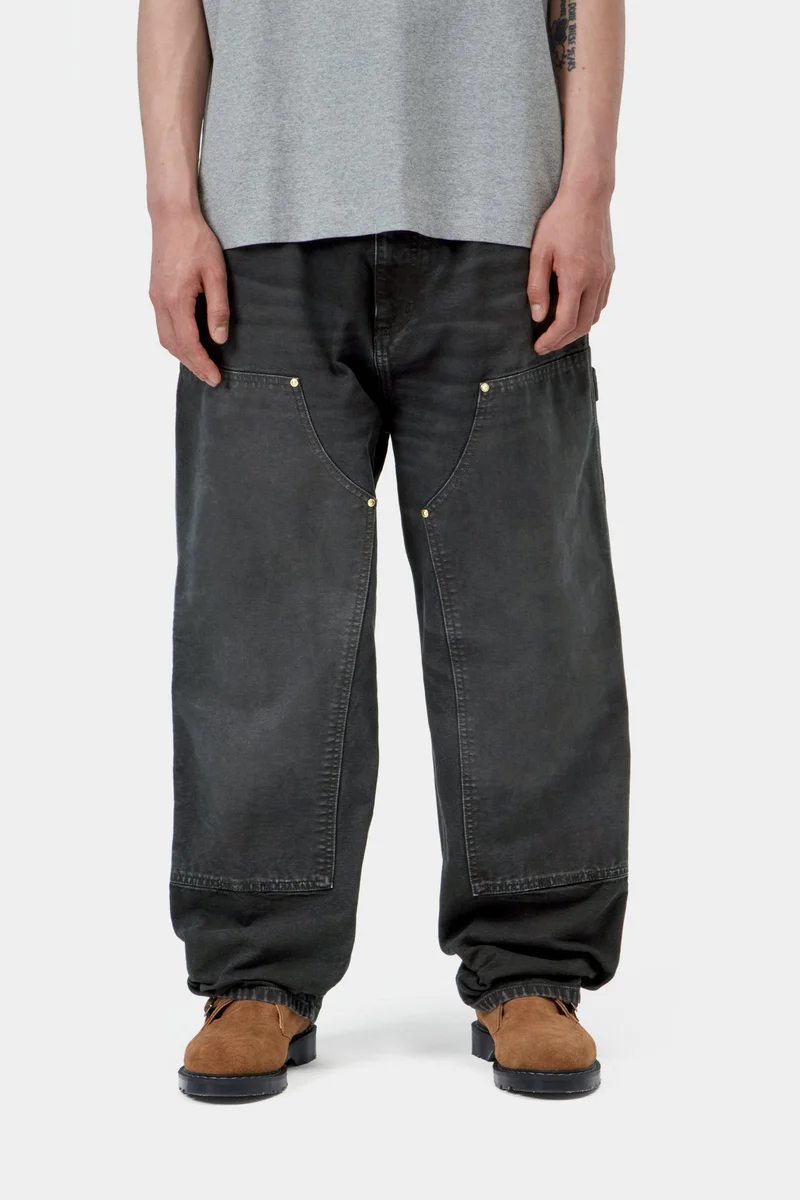 Carhartt WIP Herren OG Double Knee Hose | Black Destroy Wash