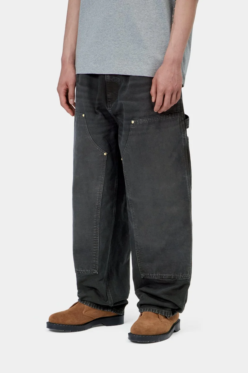 Carhartt WIP Herren OG Double Knee Hose | Black Destroy Wash