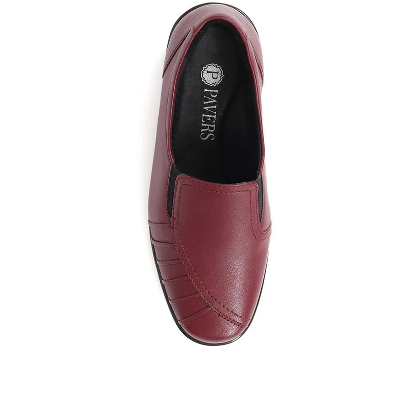 Leather Slip On Shoes - KEMP1800 / 145 950 - Burgundy
