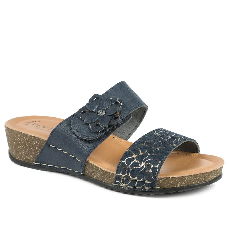 Fly Flot Adjustable Fasten Strappy Sandals - FLY43021 / 328 653 - Navy