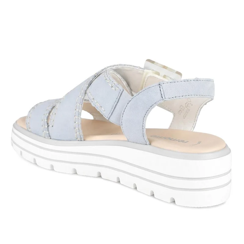 Remonte Cross Strap Wedge Sandals - RKR43066 / 330 543 - Light Blue