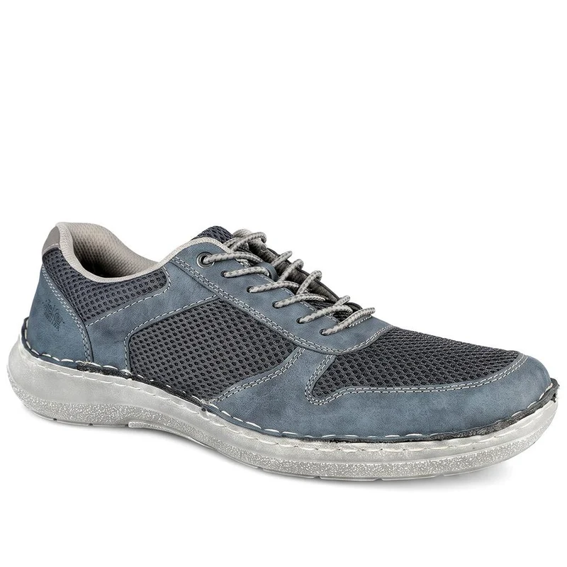 Rieker Casual Slip On Shoes W/ Bungee Laces - RKR43059 / 330 542 - Navy