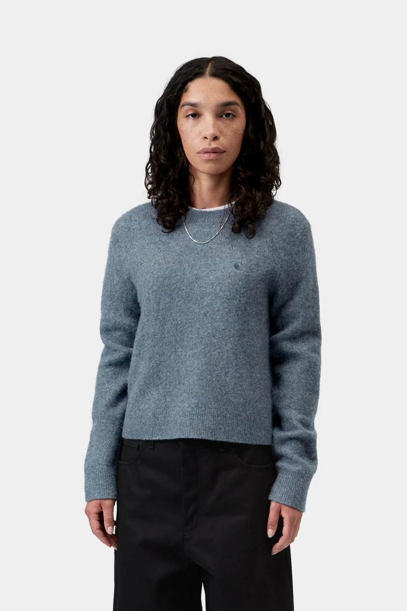 Carhartt WIP Curtis Damenpullover | Vertangled Shady Blue