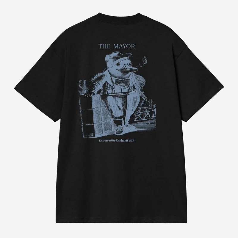 Carhartt WIP Herren-T-Shirt mit Wahlaufdruck | Schwarz