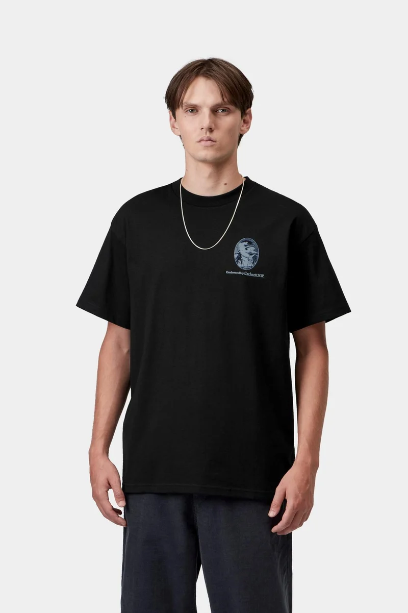 Carhartt WIP Herren-T-Shirt mit Wahlaufdruck | Schwarz