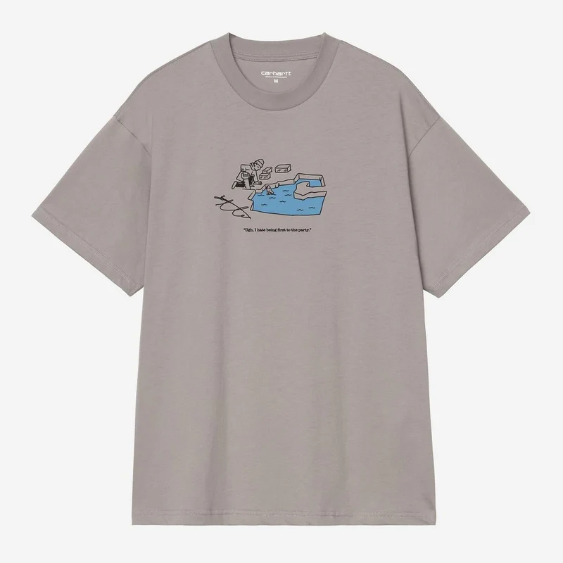 Carhartt WIP Herren-T-Shirt zum Eisangeln | Schattiges Grau
