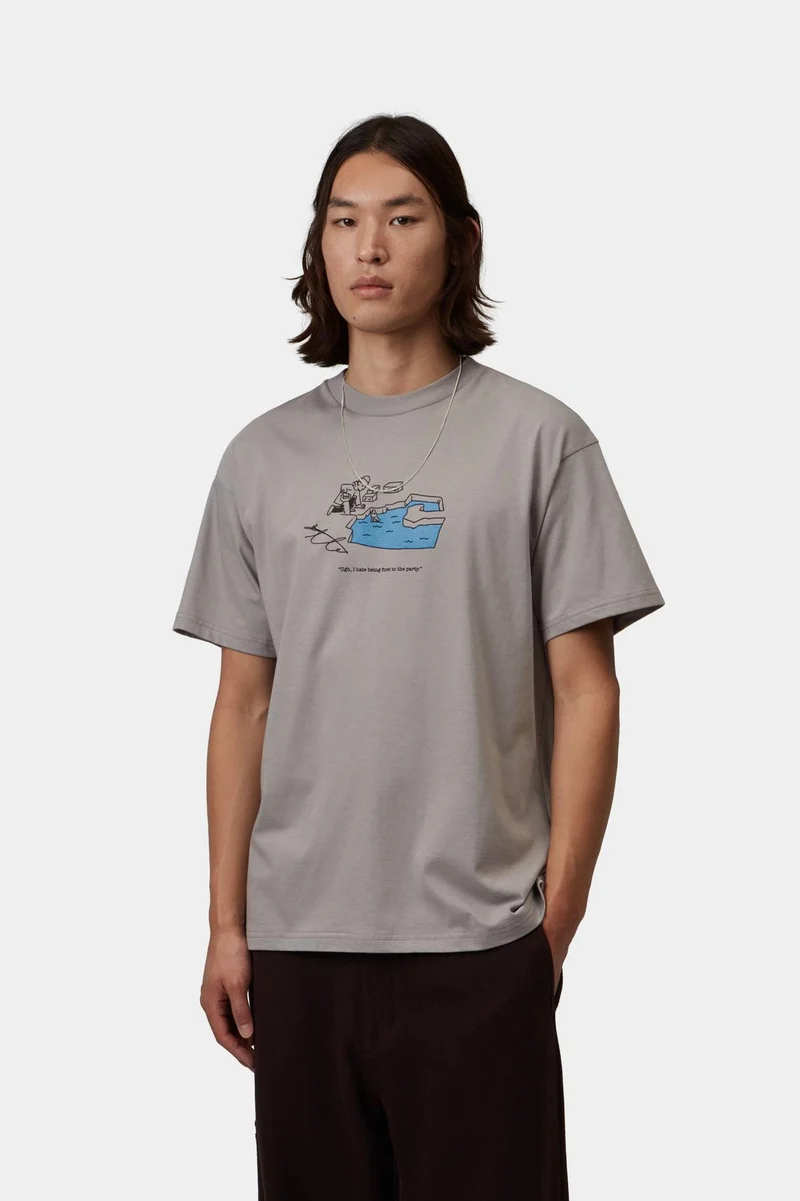 Carhartt WIP Herren-T-Shirt zum Eisangeln | Schattiges Grau