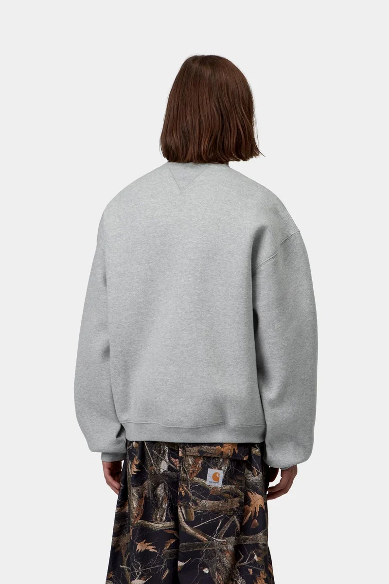 Carhartt WIP Ebbert Herren-Sweatshirt | Grau meliert Weiß