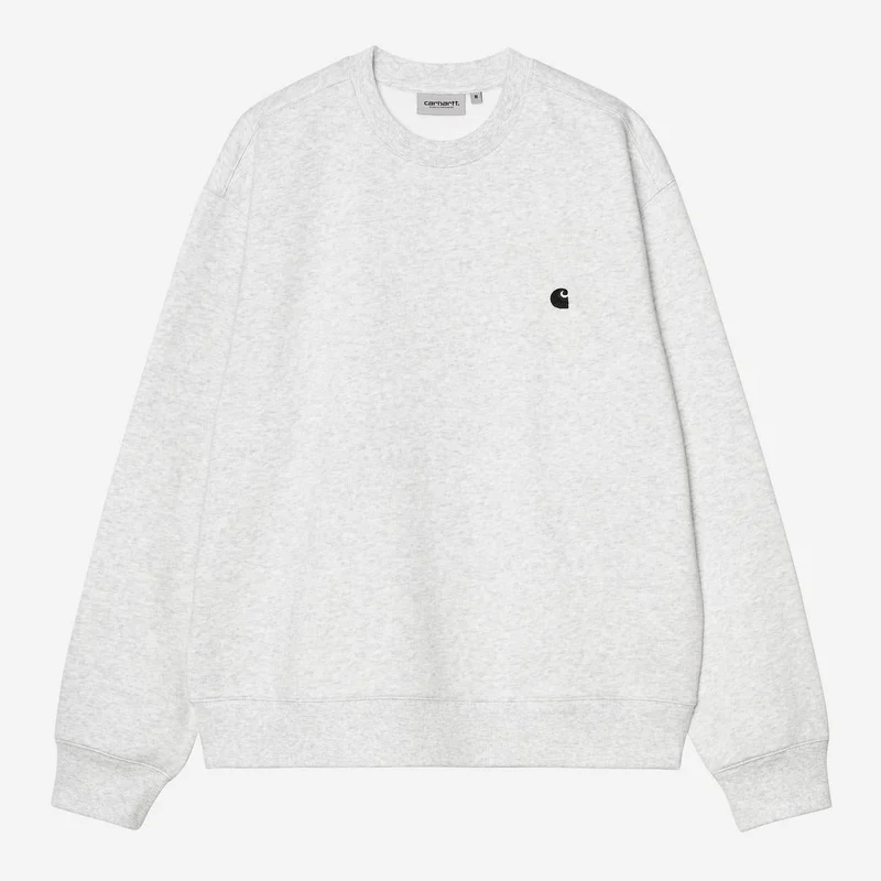 Carhartt WIP Mack Herren-Sweatshirt | Aschgrau meliert Schwarz
